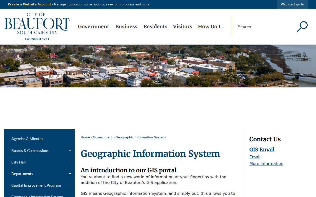 Beaufort County neighbors research using City of Beaufort GIS context